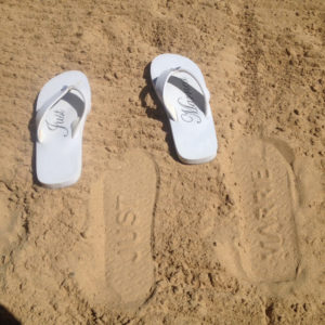 Sandals in the sand